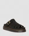 Dr. Martens' Maxxy Slide Buttersoft Leather Sandals In Black