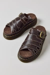 Dr. Martens Maxxy Slide Leather Sandal In Kelp Brown, Women's At Urban Outfitters