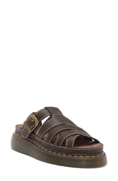 Dr. Martens' Dr. Martens Maxxy Slide Sandal In Kelp Brown
