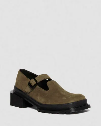 Dr. Martens' Maybole Buttersoft Leather Mary Jane Shoes In Green
