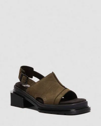 Dr. Martens' Maybole Buttersoft Leather Mules In Green