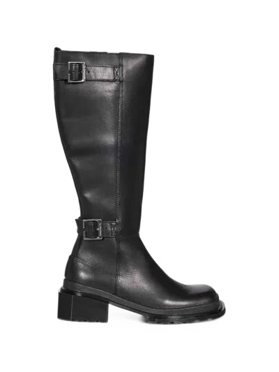 Dr. Martens Maybole Hi Buckled Leather Biker Boots In Multi