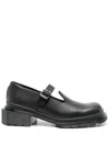 Dr. Martens Black Maybole Square Toe Mary Jane Heels In Black