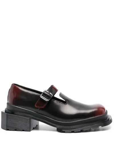 Dr. Martens' Damen Maybole Leder Square Toe Mary Jane Schuhe In Black & Cherry Red