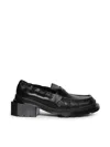 Dr. Martens Maybole Ruched Leather Loafers In Black