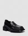 Dr. Martens Maybole Square Toe Ruched Leder Loafer In Black