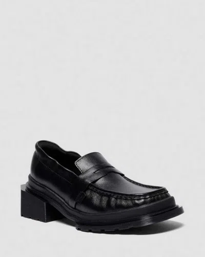Dr. Martens Maybole Square Toe Ruched Leder Loafer In Black