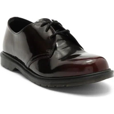Dr. Martens Cherry Red Arcadia Mayfar Leather Shoes In Burgundy