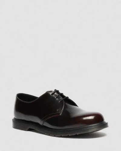 Dr. Martens Mayfare Rub Off Leather Shoes In Brown