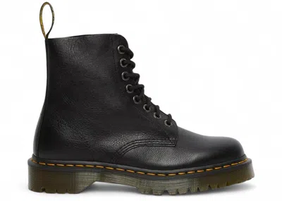 Pre-owned Dr. Martens Men's  1460 Bex Pisa Leather Lace Up Boot Sneakers In Black