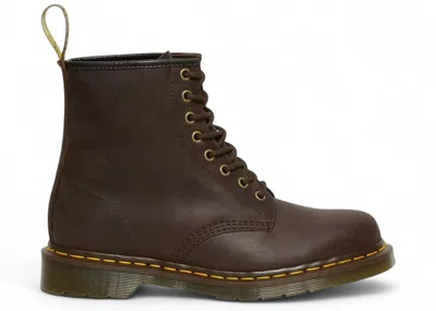 Pre-owned Dr. Martens Men's  1460 Crazy Horse Leather Lace Up Boot Sneakers In Brown