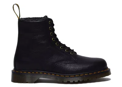 Pre-owned Dr. Martens Men's  1460 Faux Fur Lined Boot Sneakers In Black/grizzly