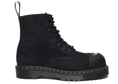 Pre-owned Dr. Martens Men's  1460 Pascal Steel Toe Boot Suede Sneakers In Black