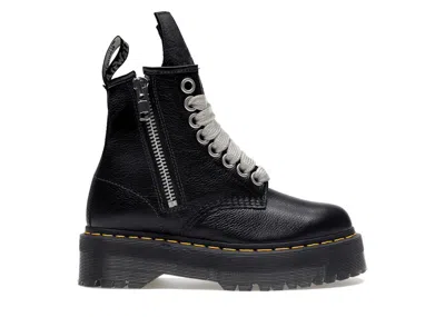 Pre-owned Dr. Martens' Men's Dr. Martens 1460 Quad Leather Platform Boot Rick Owens Sneakers In Black Lunar