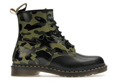 Pre-owned Dr. Martens' Men's Dr. Martens 1460 Zip A Bathing Ape Sneakers In Camouflage In Multi