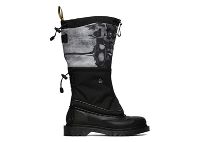 Pre-owned Dr. Martens Men's  14xx Removable Gaiters Sub Boot Sneakers In Black/white In Multi