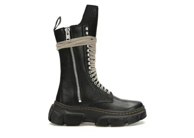 Pre-owned Dr. Martens' Men's Dr. Martens 1918 Dmxl Calf Length Zip Boot Rick Owens Sneakers In Black