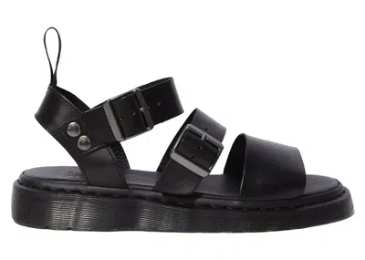 Pre-owned Dr. Martens' Men's Dr. Martens Gryphon Brando Leather Gladiator Sandals Sneakers In Black