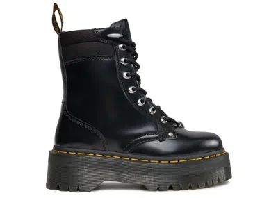Pre-owned Dr. Martens Men's  Jadon Ii Hardware Buttero Leather Platform Boot Sneakers In Black