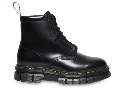 Pre-owned Dr. Martens Men's  Rikard 8i Boot Sneakers Inpolished Smooth In Black/black Polished Smooth