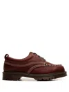 Dr. Martens Lowell Contrast-stitching Leather Loafers In Red