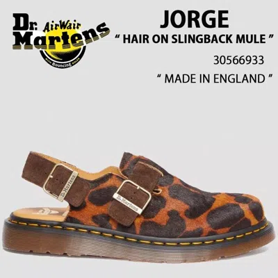 Pre-owned Dr. Martens' Dr. Martens Mie Jorge Buckle Mule Sandals Ocelot 30566933 Japan Free Ship In Brown