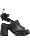 Dr. Martens' Millee Leather Open Toe Sandals In Black