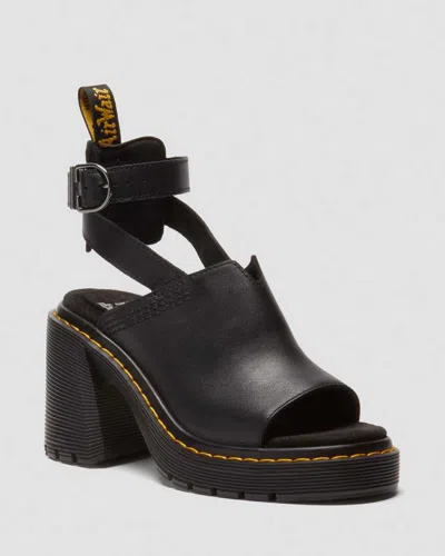 Dr. Martens' Millee Leather Open Toe Sandals In Black