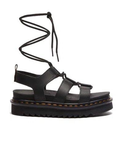 Dr. Martens Dr.martens Nartilla Hydro Leather Gladiator Sandals In Black