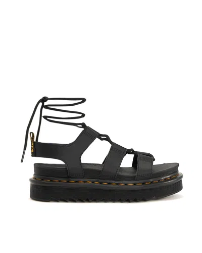 Dr. Martens Dr.martens Nartilla Hydro Leather Gladiator Sandals In Black