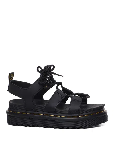 DR. MARTENS' NARTILLA SANDALS IN LEATHER WITH LACES