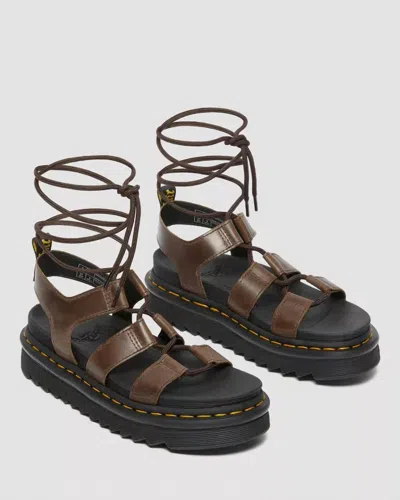 Dr. Martens Woman Sandals Chocolate Brown Size 7 Leather In Brown