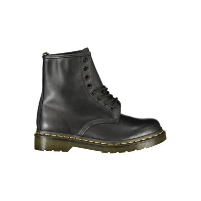 Dr. Martens Nero Leather Unisex Ankle Women's Boot In Black