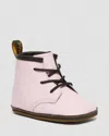 Dr. Martens' Newborn 1460 Auburn Leather Booties In Pink