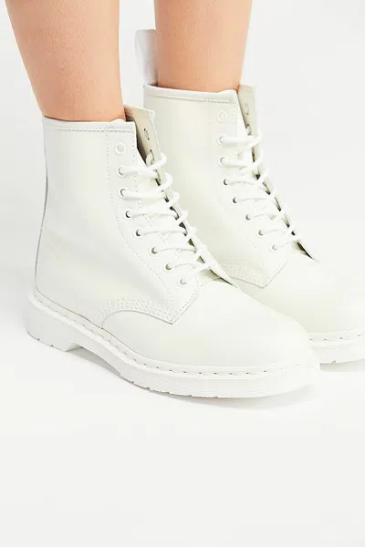Pre-owned Dr. Martens' Nibwomensdr. Martens Mono1460 8 Eye Boot5-11whitedoc Martens