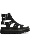 Dr. Martens' Dr. Martens Olson Buckled Open Toe Sandals In Black