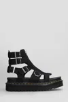 Dr. Martens' Dr. Martens Olson Buckled Open Toe Sandals In Black