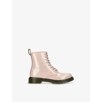 DR. MARTENS' PALE PINK KIDS' 1460 GLITTER-EMBELLISHED LEATHER ANKLE BOOTS EUR 38.5 /5.5 UK