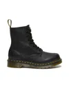 Dr. Martens' 1460 Lace-up Combat Boots In Smooth Leather In Black Virginia