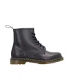Dr. Martens' Leather Ankle Boots Contrast Stitching In Black