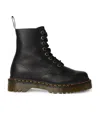 Dr. Martens Black Leather Jadon Pisa Platform Boots In Black
