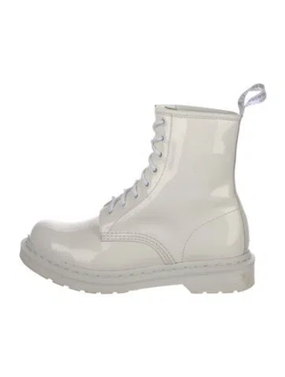 Pre-owned Dr. Martens Patent Leather Boots In White