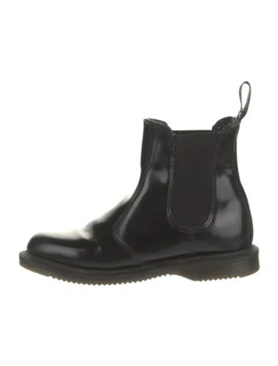 Pre-owned Dr. Martens Patent Leather Chelsea Boots In Black