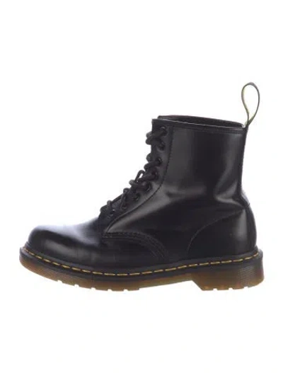 Pre-owned Dr. Martens Patent Leather Combat Boots In Black