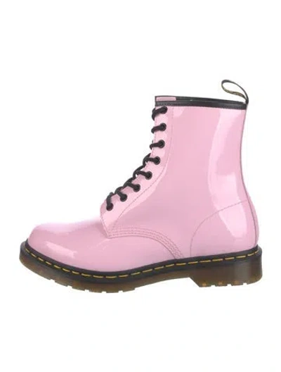 Pre-owned Dr. Martens Patent Leather Combat Boots In Multi