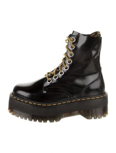 Pre-owned Dr. Martens Patent Leather Combat Boots W/ Tags In Black