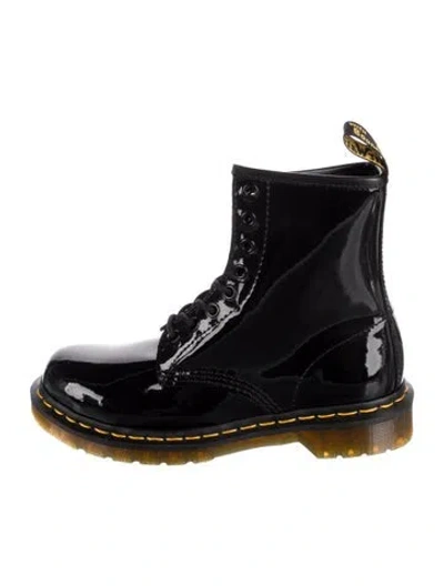Pre-owned Dr. Martens Patent Leather Combat Boots W/ Tags In Black