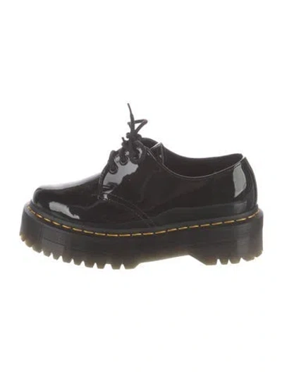 Pre-owned Dr. Martens Patent Leather Flats In Burgundy