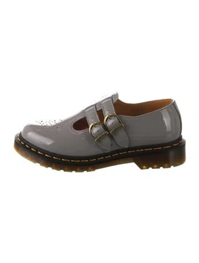 Pre-owned Dr. Martens Patent Leather Lasercut Accents Oxfords In Black