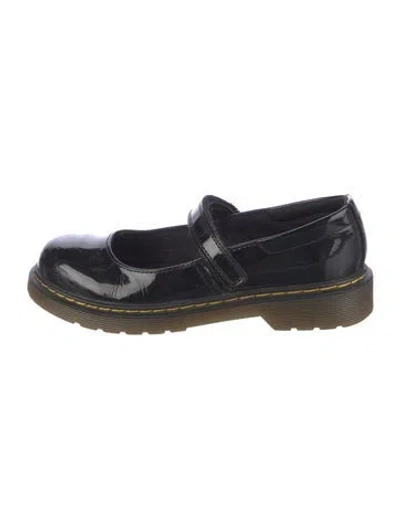 Pre-owned Dr. Martens Patent Leather Mary Jane Flats In Blue